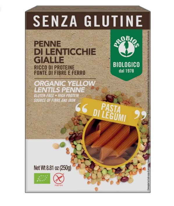 Organic Yellow Lentils Penne