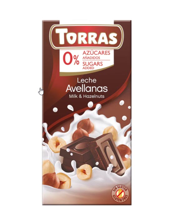 Sugar Free Milk Chocolate with Hazelnuts