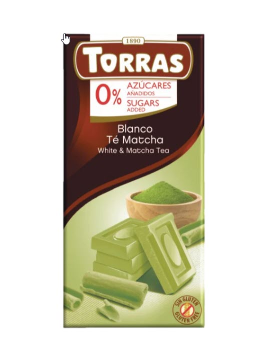 Sugar Free White Chocolate with Matcha
