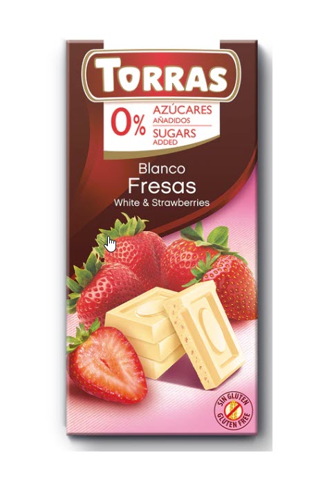 Sugar Free White Chocolate with Strawberries