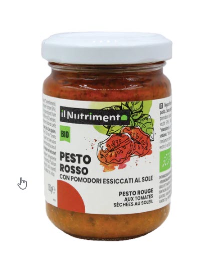 Organic Red Pesto with Sun-dried Tomatoes