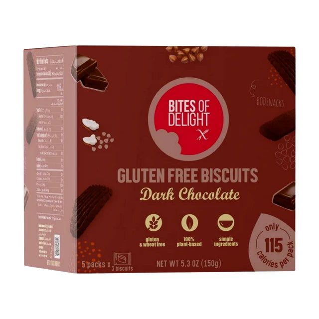 Bites of Delight dark chocolate biscuits 150 g package