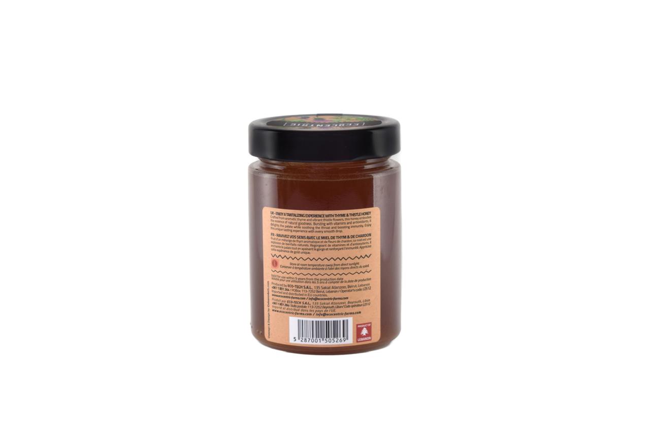 Organic Raw Premium Thyme & Thistle Honey 450g