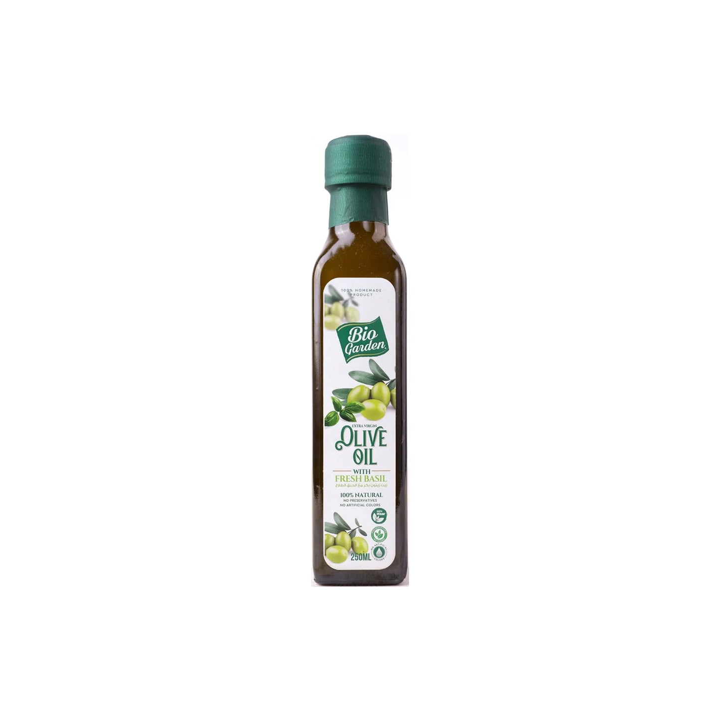 olive oil with basil