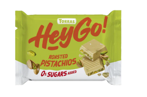Hey Go Sugar Free White Chocolate with Pistachio & Salt