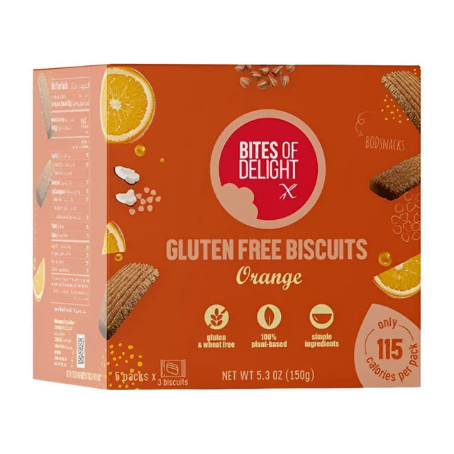 Bites of Delight orange biscuits 150 g package