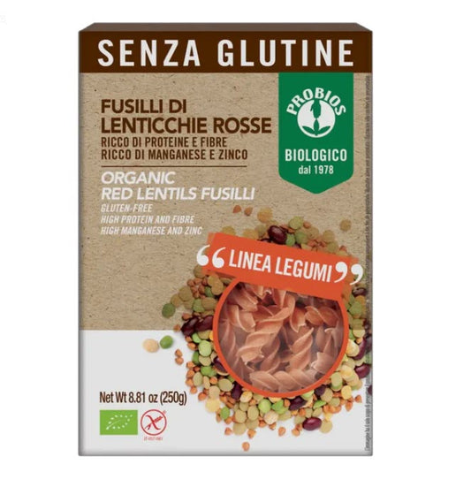 Organic Red Lentils Fusilli