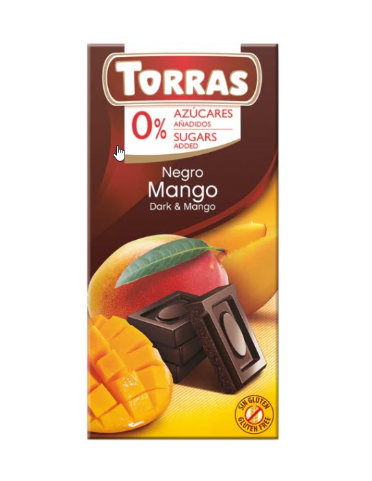 Sugar Free Dark Chocolate with Mango