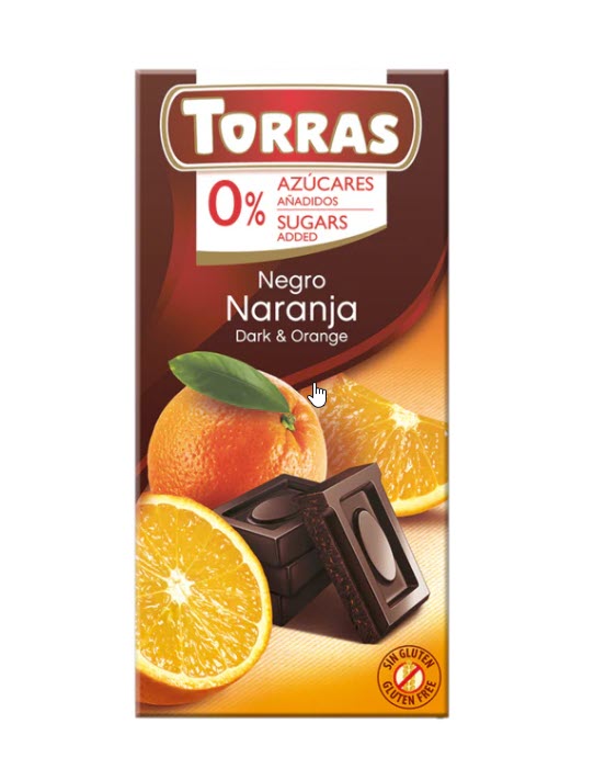 Sugar Free Dark Chocolate with Orange