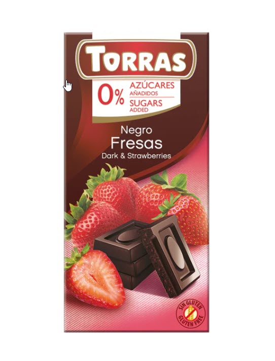 Sugar Free Dark Chocolate with Strawberries