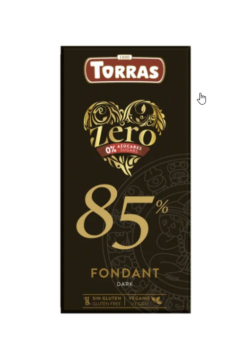 Zero Dark Chocolate 85% Cocoa