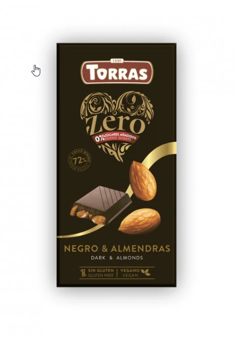 Zero Dark Chocolate with Almonds