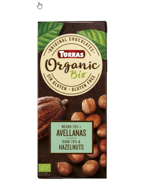 Organic 70% Dark Chocolate with Hazelnut
