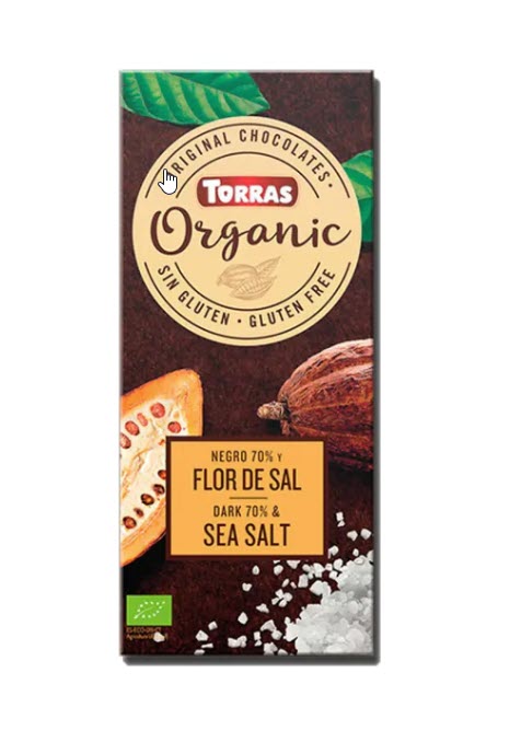 Organic Dark Chocolate 70% Cocoa with Sea salt