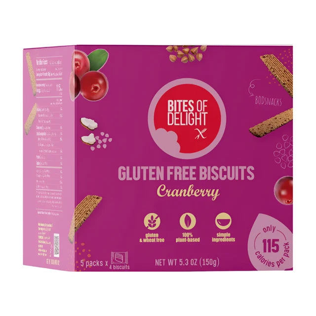Bites of Delight cranberry biscuits 150 g package