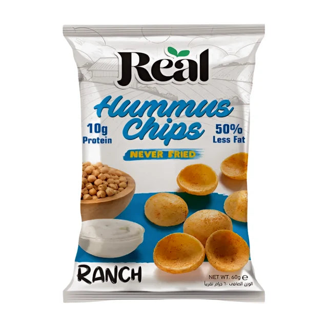 Real Nutrition 10g Protein Baked Hummus Chips Ranch