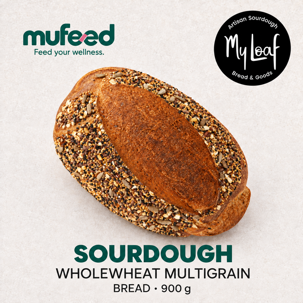 My Loaf Wholewheat Multigrain Sourdough Bread – 900 g
