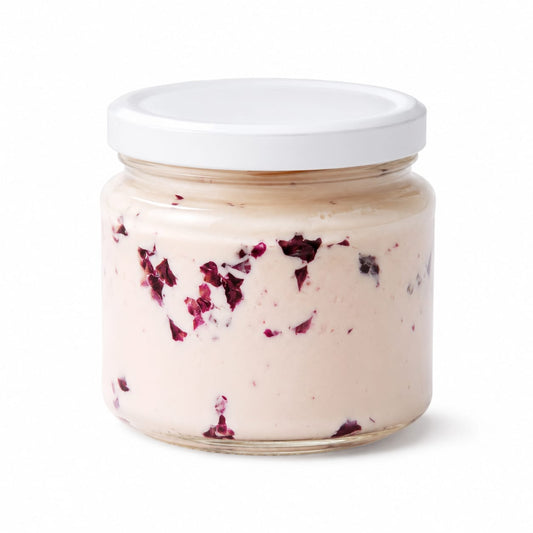 Rose tahini halva حلاوة بالورد product packaging