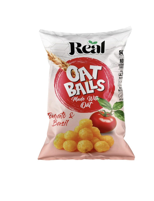 Real Nutrition oat balls tomato and basil package