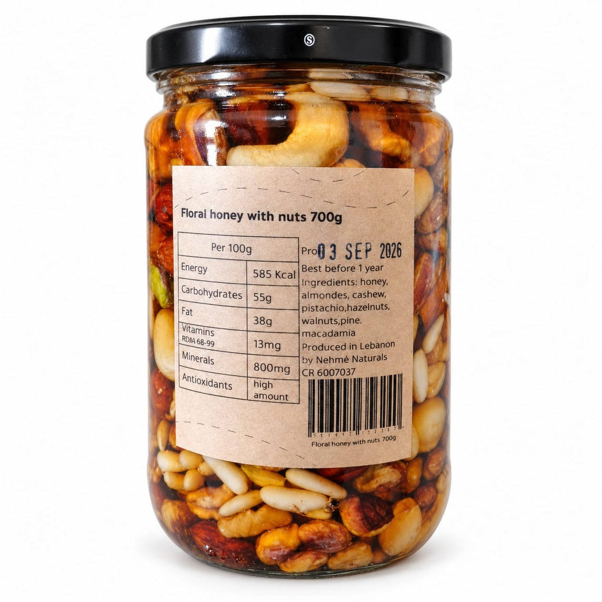 Floral Honey with Nuts – 700g