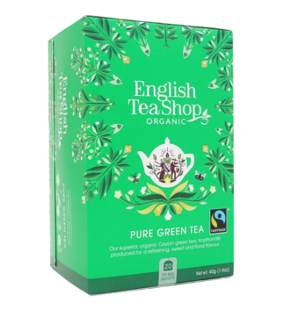 Organic Pure Green Tea product packaging