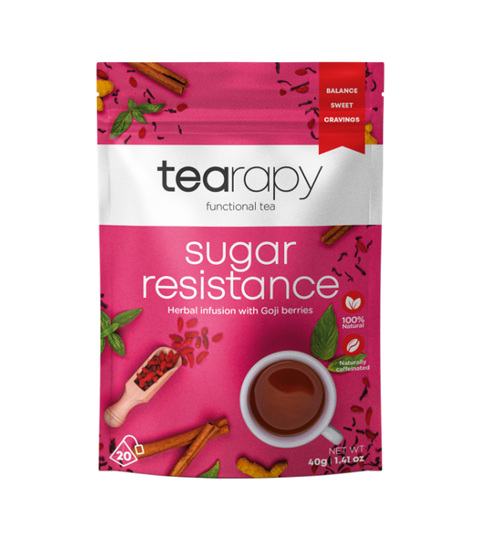 Sugar Resistance tea product packaging